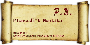 Plancsák Montika névjegykártya